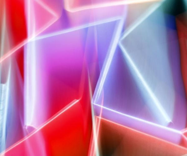 Abstract geometric neon lines representing mental focus and clarity